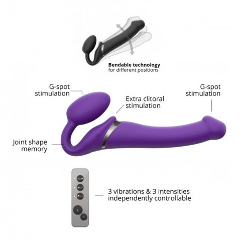 VIBRATING STRAP-ON - M - PURPLE VIBRATING STRAP-ON - M - PURPLE
