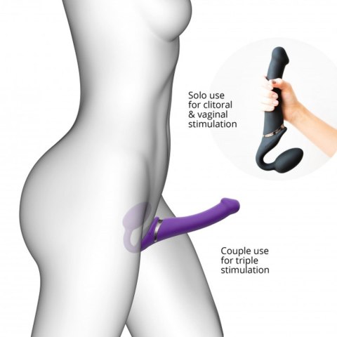 VIBRATING STRAP-ON - M - PURPLE VIBRATING STRAP-ON - M - PURPLE