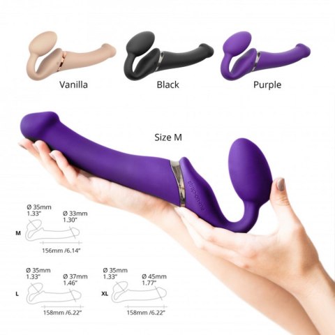 VIBRATING STRAP-ON - M - PURPLE VIBRATING STRAP-ON - M - PURPLE