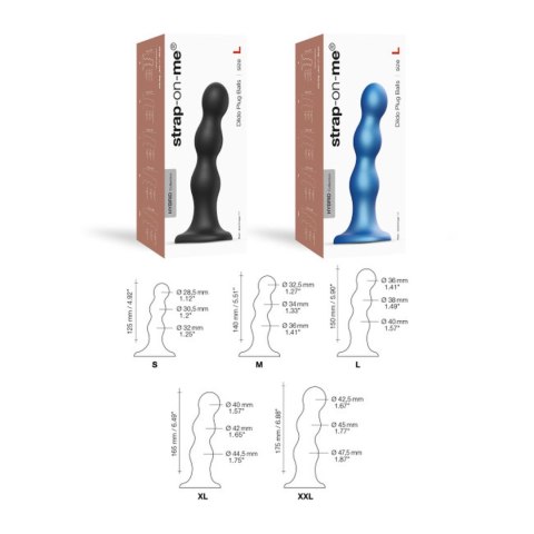 DILDO PLUG BALLS METALLIC BLUE - S DILDO PLUG BALLS METALLIC BLUE - S