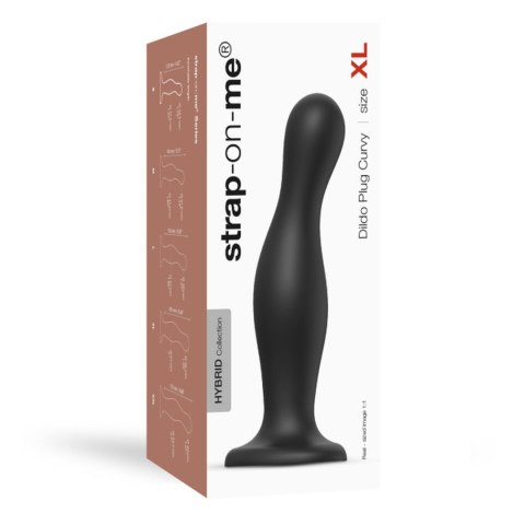DILDO PLUG CURVY BLACK - XL DILDO PLUG CURVY BLACK - XL