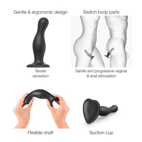 DILDO PLUG CURVY BLACK - XL DILDO PLUG CURVY BLACK - XL