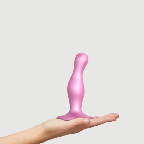 DILDO PLUG CURVY METALLIC SUGAR PINK- S DILDO PLUG CURVY METALLIC SUGAR PINK- S