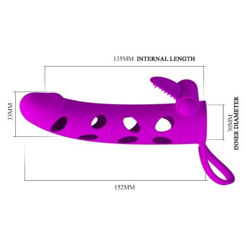 PRETTY LOVE - Vibrating Penis Sleeve with Ball Strap PRETTY LOVE - Vibrating Penis Sleeve with Ball Strap