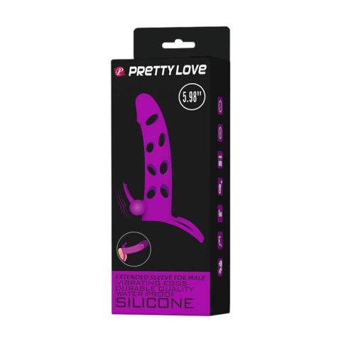 PRETTY LOVE - Vibrating Penis Sleeve with Ball Strap PRETTY LOVE - Vibrating Penis Sleeve with Ball Strap