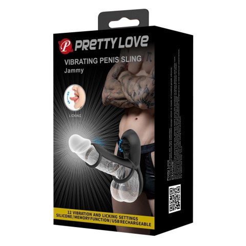 PRETTY LOVE - VIBRATING PENIS SLING Jammy, 12 vibration functions 12 licking settings Memory function PRETTY LOVE - VIBRATING PENIS SLING Jammy, 12 vibration functions 12 licking settings Memory function