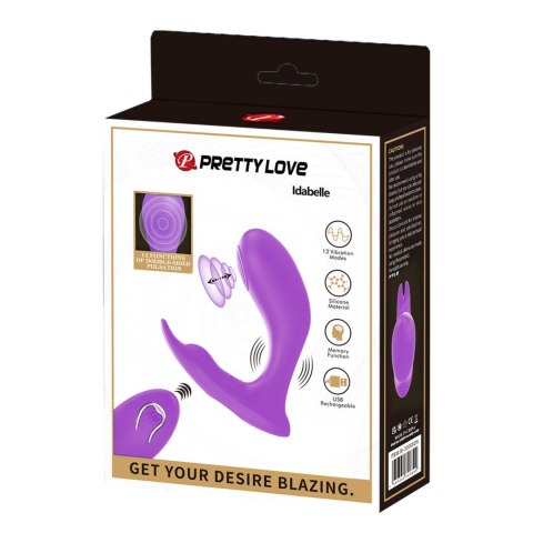 PRETTY LOVE - Idabelle Purple, 12 vibration functions 12 pulse wave settings Wireless remote control PRETTY LOVE - Idabelle Purple, 12 vibration functions 12 pulse wave settings Wireless remote control