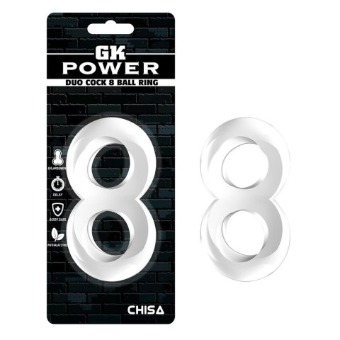 Duo Cock 8 Ball Ring-Clear Duo Cock 8 Ball Ring-Clear