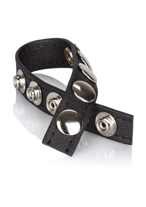 Leather Multi-Snap Ring Black Leather Multi-Snap Ring Black