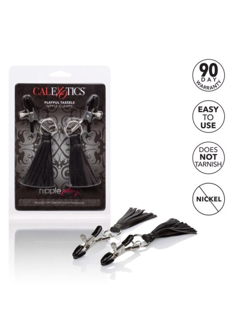 Playful Tassels Nipple Clamps Black Playful Tassels Nipple Clamps Black