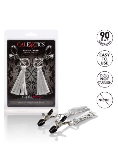 Playful Tassels Nipple Clamps Silver Playful Tassels Nipple Clamps Silver