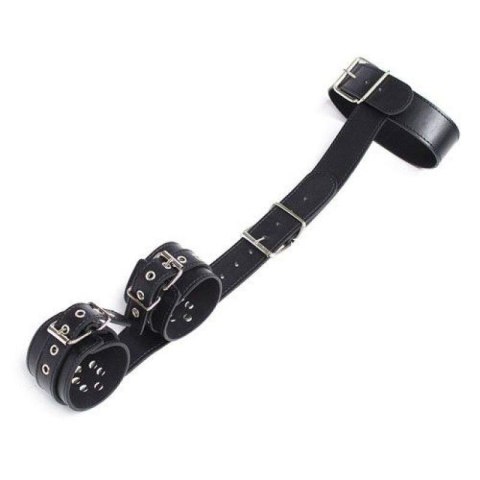 Easy Back Cuffs+Collar Restraint (nero) Easy Back Cuffs+Collar Restraint (nero)