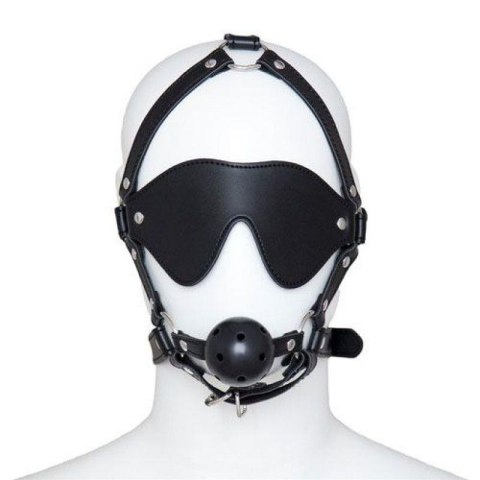 Imbracatura per viso con Maschera per occhi e morso Total Head Harness Restraint black Imbracatura per viso con Maschera per occhi e morso Total Head Harness Restraint black