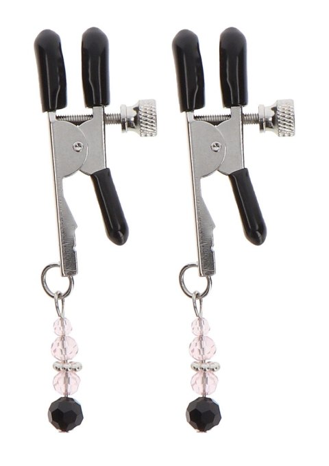 Adjustable Clamps With Beads Silver Adjustable Clamps With Beads Silver