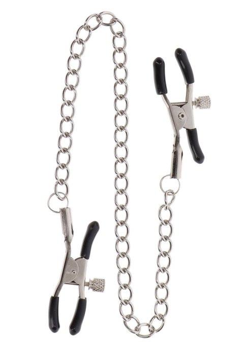Adjustable Clamps with Chain Silver Adjustable Clamps with Chain Silver