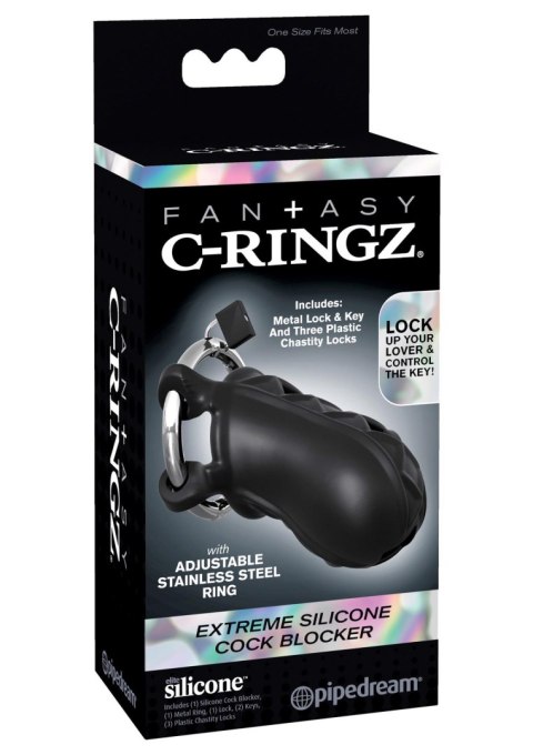 Extreme Silicone Cock Blocker Black Extreme Silicone Cock Blocker Black