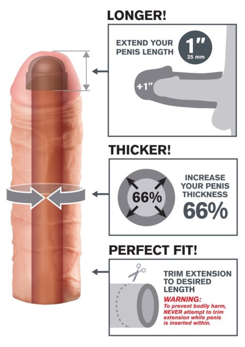 FX Mega 1 Inch Extension Light skin tone FX Mega 1 Inch Extension Light skin tone