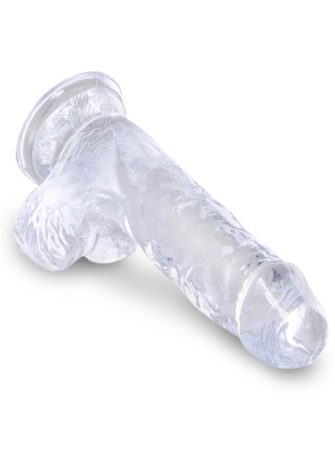 King Cock 5 Inch Cock w Balls Transparent