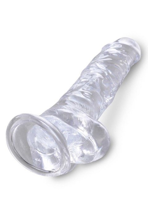 King Cock 8 Inch Cock w Balls Transparent King Cock 8 Inch Cock w Balls Transparent