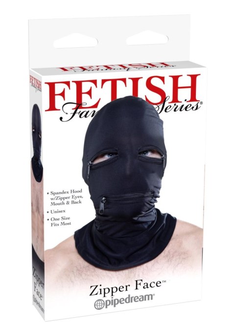 Zipper Face Hood Black Zipper Face Hood Black