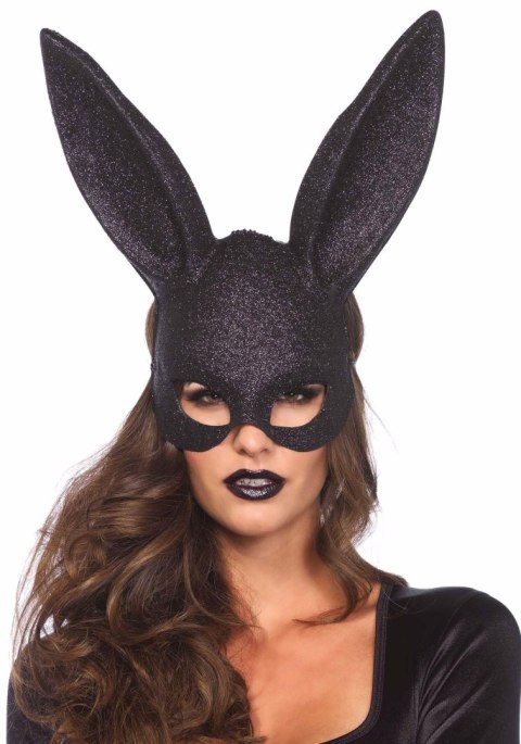 Glitter Masquerade Rabbit Mask Black Glitter Masquerade Rabbit Mask Black