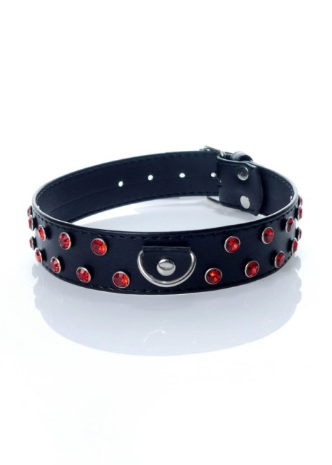 Fetish B - Series - Collar 3 cm. red crystal Fetish B - Series - Collar 3 cm. red crystal