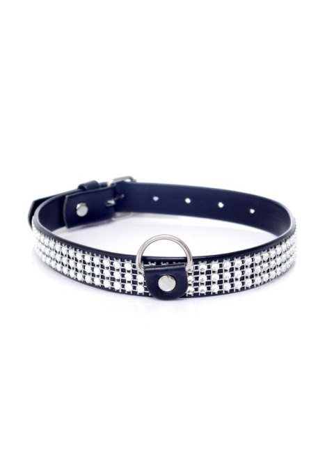 Fetish B - Series Collar with crystals 2 cm silver Fetish B - Series Collar with crystals 2 cm silver