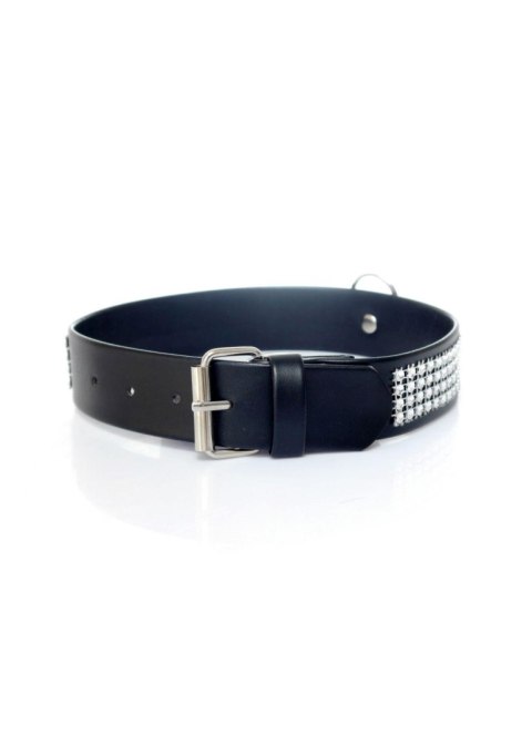 Fetish B - Series Collar with crystals 3 cm silver Fetish B - Series Collar with crystals 3 cm silver