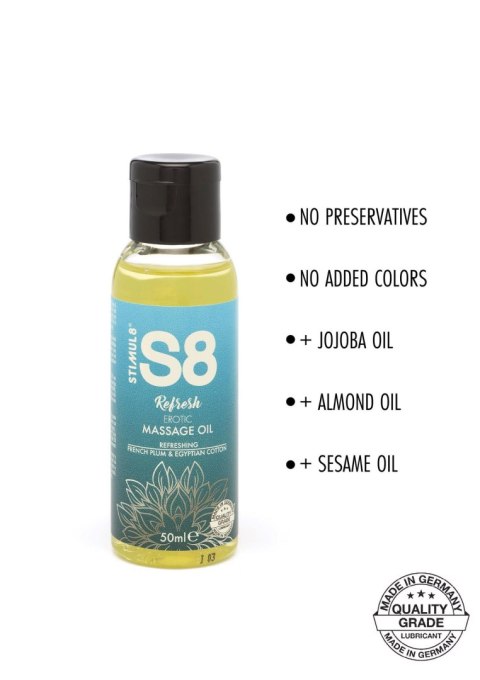 S8 Massage Oil 50ml French Plum & Egyptian Cotton S8 Massage Oil 50ml French Plum & Egyptian Cotton