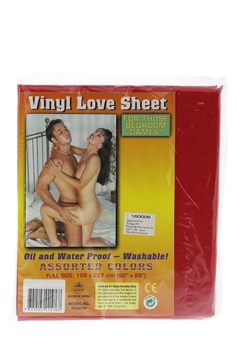 VINYL BED SHEET RED 158x227CM VINYL BED SHEET RED 158x227CM