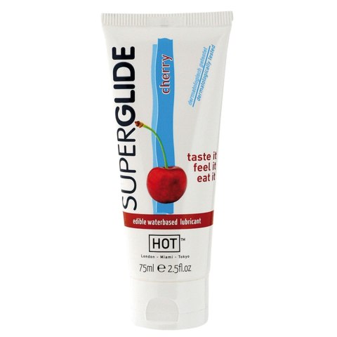 Żel-HOT Superglide CHERRY- 75ml edible lubricant waterbased - Żel-HOT Superglide CHERRY- 75ml edible lubricant waterbased -