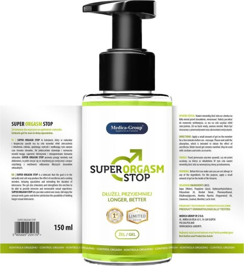 Żel-Super Orgasm Stop - Żel 150 ml Żel-Super Orgasm Stop - Żel 150 ml