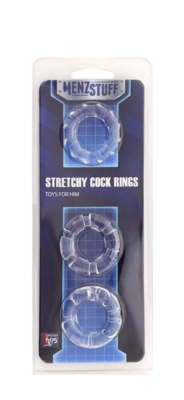 MENZSTUFF STRETCHY COCK RINGS CLEAR MENZSTUFF STRETCHY COCK RINGS CLEAR