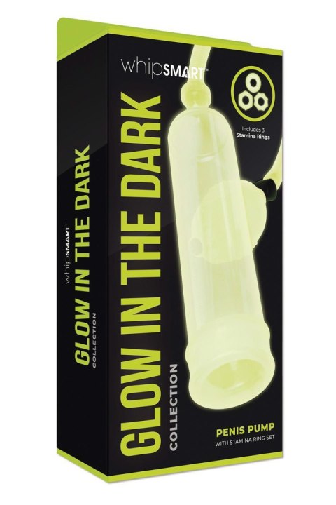 WHIPSMART GLOW IN THE DARK PENIS PUMP & STAMINA RING SET WHIPSMART GLOW IN THE DARK PENIS PUMP & STAMINA RING SET