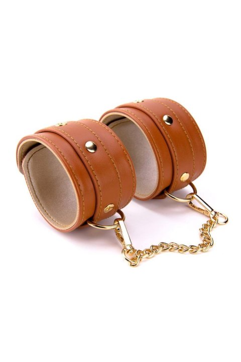 BLAZE ELITE HAND CUFFS COGNAC VEGAN LEATHER BLAZE ELITE HAND CUFFS COGNAC VEGAN LEATHER