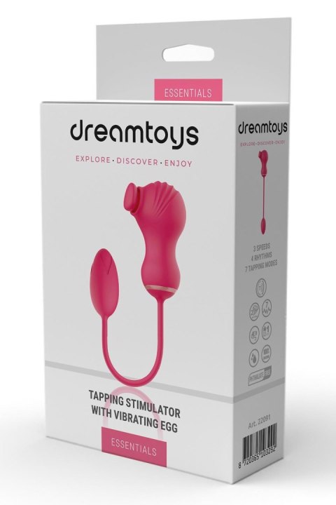ESSENTIALS FLEXIBLE DUAL STIMULATOR AND VIBRATING EGG PINK ESSENTIALS FLEXIBLE DUAL STIMULATOR AND VIBRATING EGG PINK