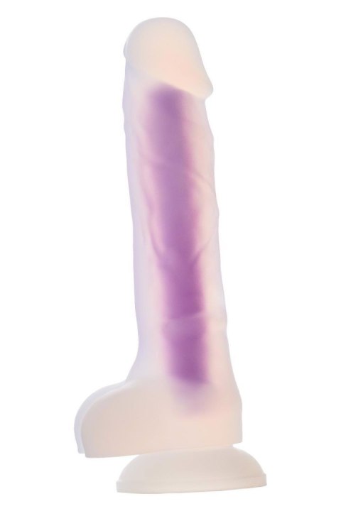 RADIANT SOFT SILICONE GLOW IN THE DARK DILDO MEDIUM PURPLE RADIANT SOFT SILICONE GLOW IN THE DARK DILDO MEDIUM PURPLE