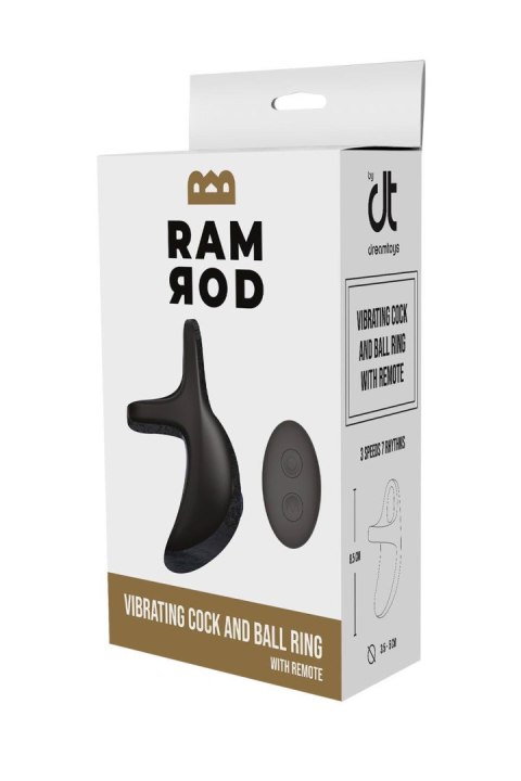 RAMROD VIBRATING COCK AND BALL RING WITH REMOTE RAMROD VIBRATING COCK AND BALL RING WITH REMOTE