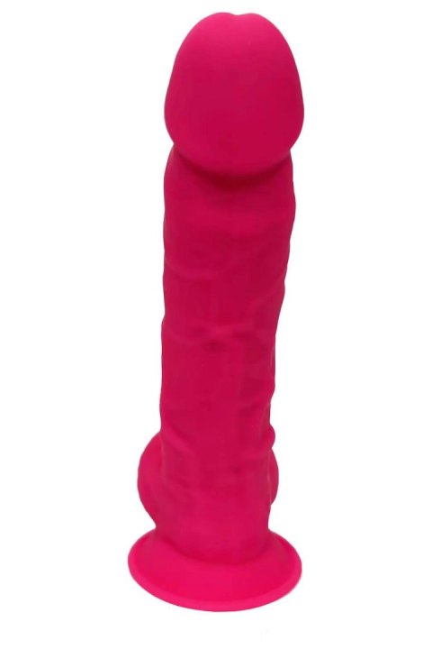 REAL LOVE DILDO WITH BALLS 7INCH FUCHSIA REAL LOVE DILDO WITH BALLS 7INCH FUCHSIA