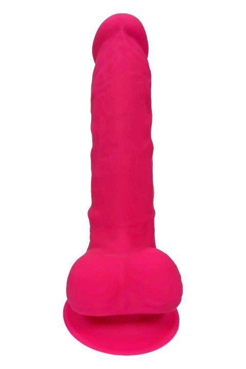 REAL LOVE DILDO WITH BALLS 7INCH FUCHSIA REAL LOVE DILDO WITH BALLS 7INCH FUCHSIA