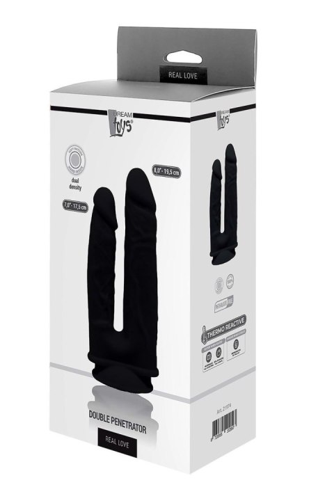 REAL LOVE DUAL DENSITY DOUBLE PENETRATOR BLACK REAL LOVE DUAL DENSITY DOUBLE PENETRATOR BLACK