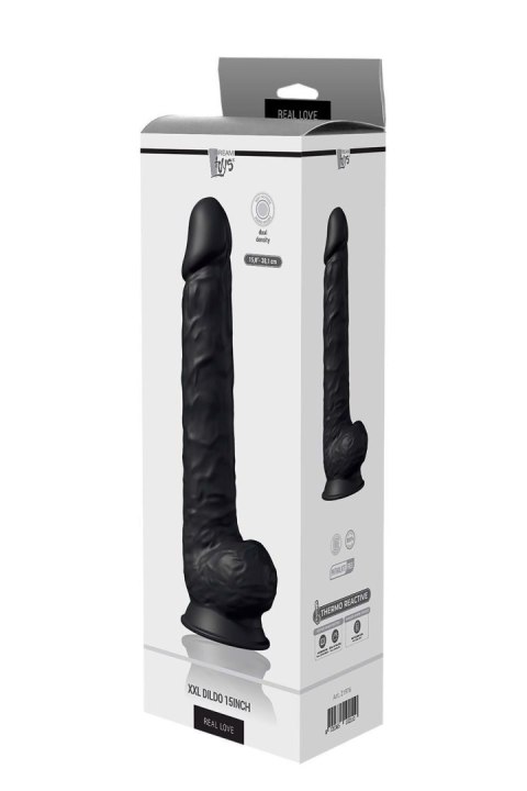 REAL LOVE DUAL DENSITY XXL DILDO 15INCH Black REAL LOVE DUAL DENSITY XXL DILDO 15INCH Black