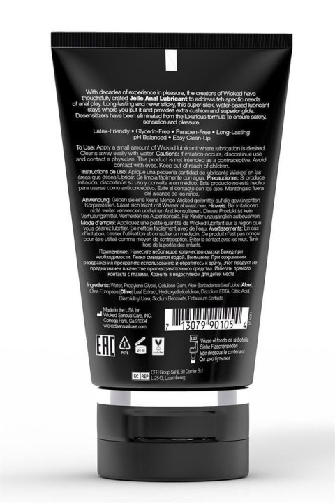 WICKED JELLE ANAL LUBRICANT 120ML WICKED JELLE ANAL LUBRICANT 120ML