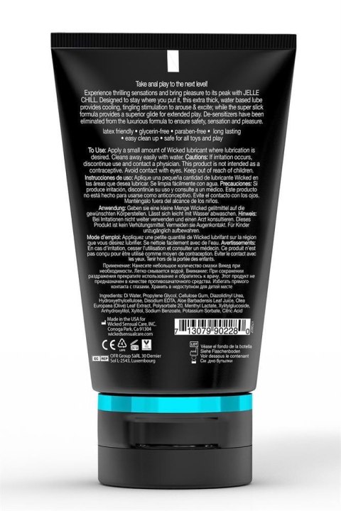 WICKED JELLE CHILL ANAL LUBRICANT 120ML WICKED JELLE CHILL ANAL LUBRICANT 120ML