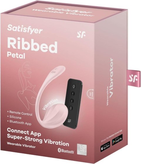 Wibrujące jajeczko Ribbed Petal rose Connect App Wibrujące jajeczko Ribbed Petal rose Connect App
