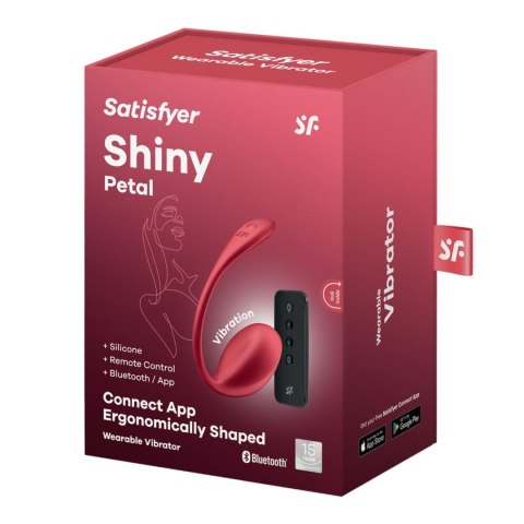 Wibrujące jajeczko Shiny Petal Red Connect App Wibrujące jajeczko Shiny Petal Red Connect App