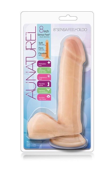 AU NATUREL 8INCH SENSA FEEL DILDO BEIGE AU NATUREL 8INCH SENSA FEEL DILDO BEIGE
