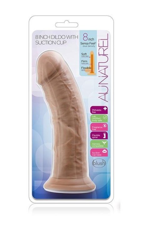 AU NATURAL 8INCH DILDO MOCHA AU NATURAL 8INCH DILDO MOCHA