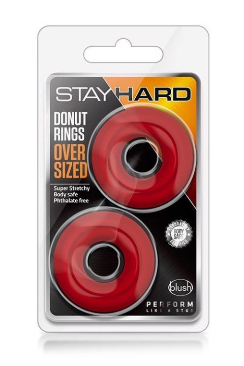 STAY HARD DONUT RINGS OVERSIZED RED STAY HARD DONUT RINGS OVERSIZED RED