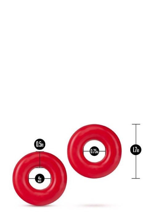 STAY HARD DONUT RINGS OVERSIZED RED STAY HARD DONUT RINGS OVERSIZED RED